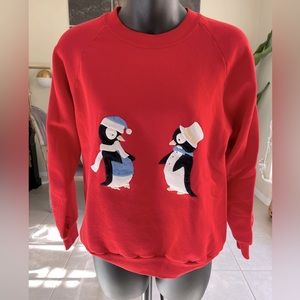 Vintage 80s Red Penguin 🐧 sweatshirt size M